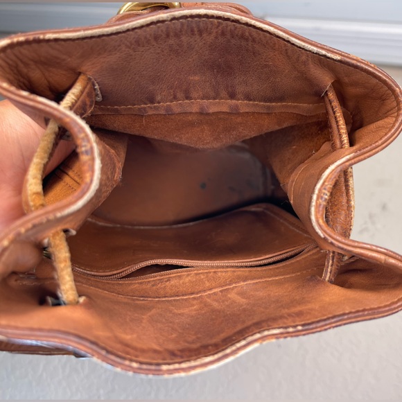Coach 4162 Vintage Y2K Brown Leather Cornelia Drawstring Belt Backpack Purse Bag - Picture 5 of 8